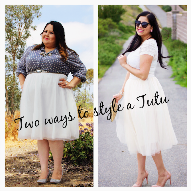 Fashion blogger collaboration, two ways to style a tutu, tutu and chambray