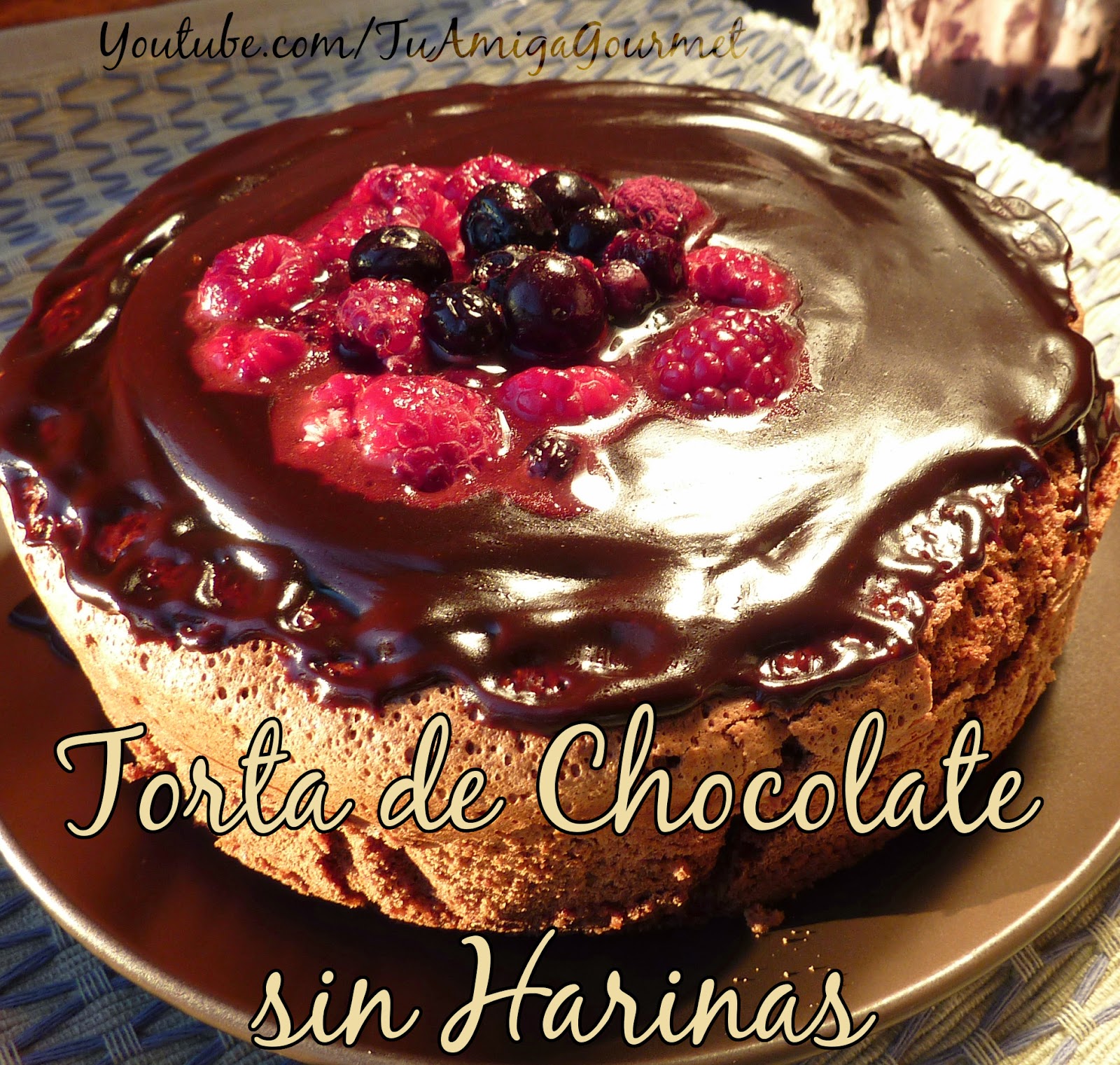 Receta: Pastel de Chocolate con Almendras sin harinas