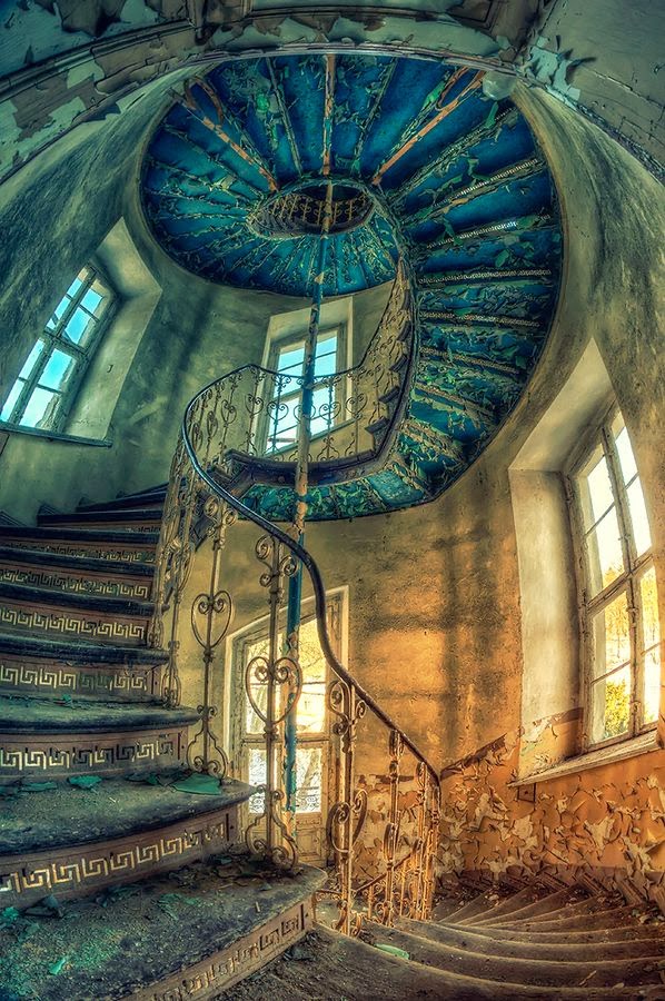 abandoned stairs Poland