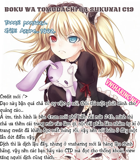 Boku wa Tomodachi ga Sukunai chap 19