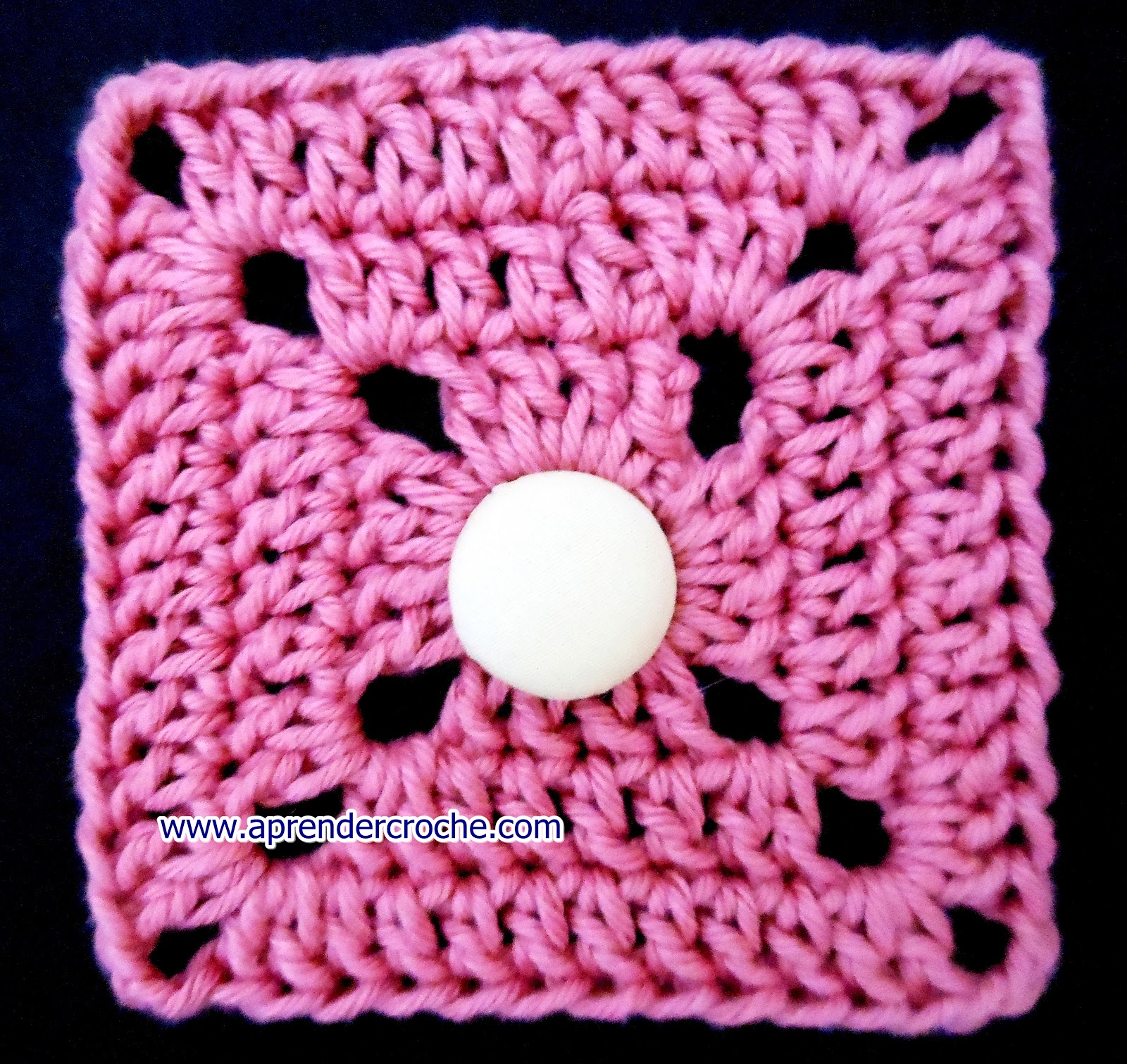 aprender croche quadrados square rosa emenda costura agulha crochet edinir-croche loja dvd frete gratis facebook youtube