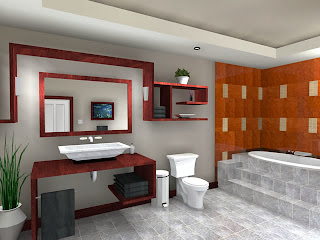 Contoh desain kamar mandi modern