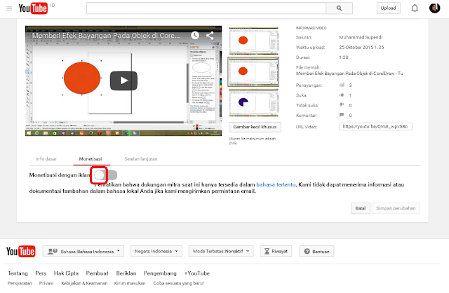 cara memonetize video di youtube supaya dapat penghasilan dari google adsense