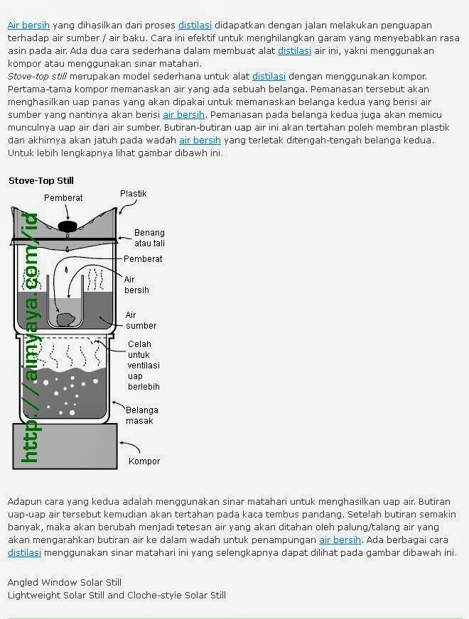 cara merubah air asin menjadi tawar sederhana