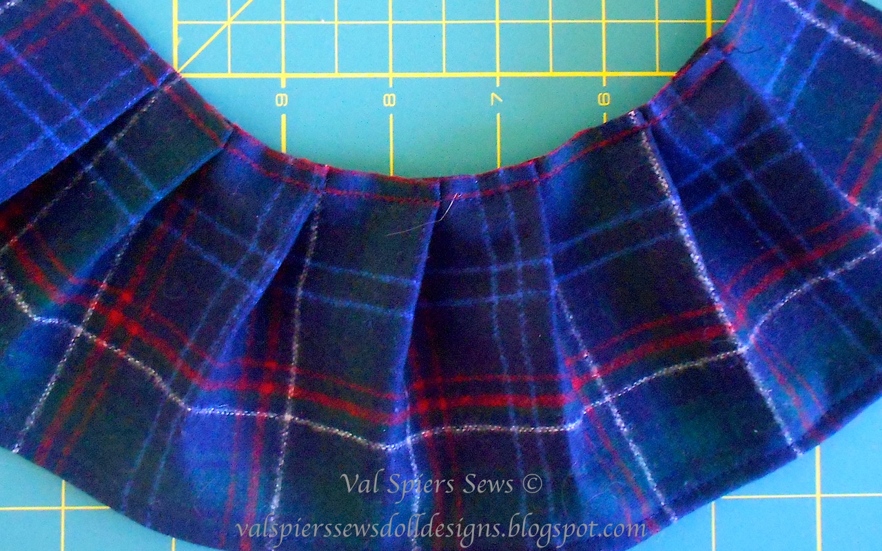Doll Clothes Patterns by Valspierssews How to Make a Pleated Skirt for