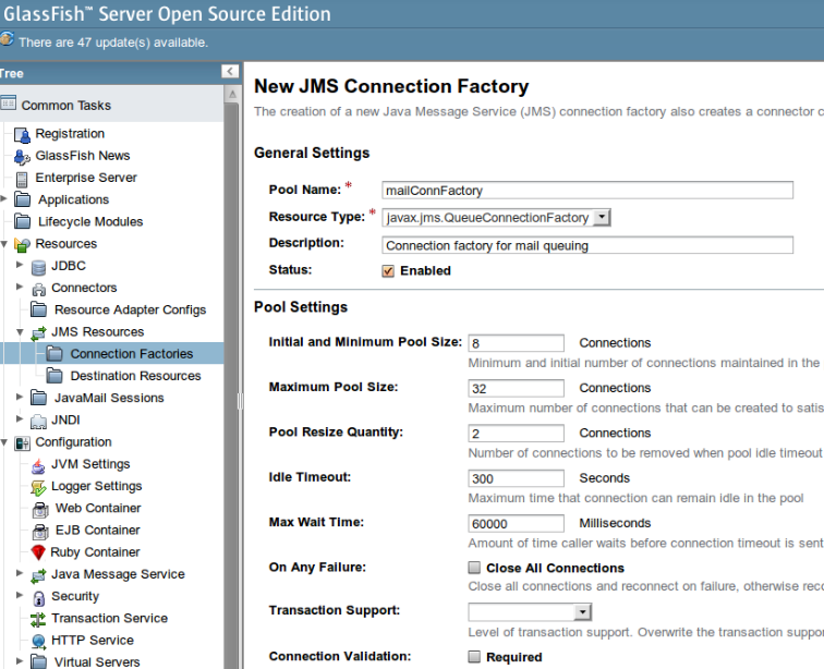 GoJava EJB asynchronous processing