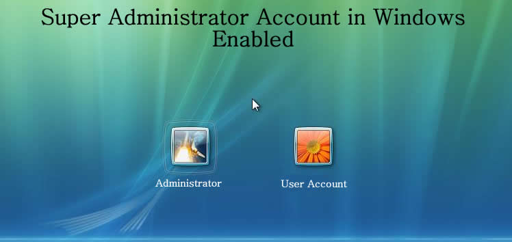 Enable Vista Administrator Account From Command Prompt