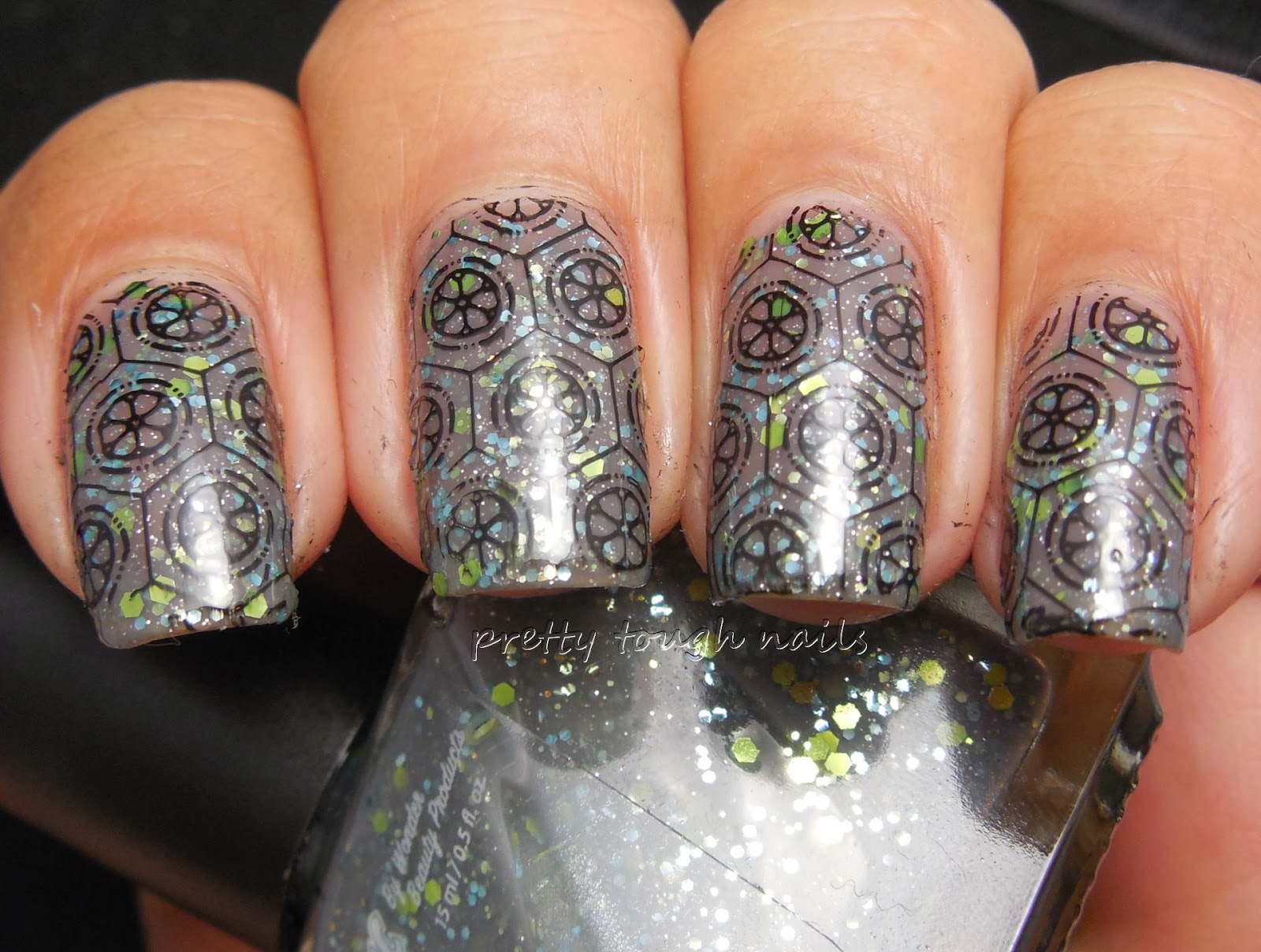 MoYou Stamping Over Superchic Lacquers Ugly Sweater Party