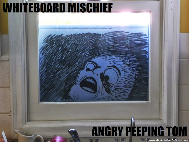 This item is unavailable White Noise: Whiteboard mischief: Angry peeping Tom