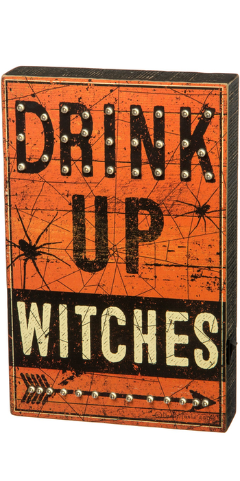 PRIMITIVES BY KATHY 'Drink Up Witches' LED Box Sign