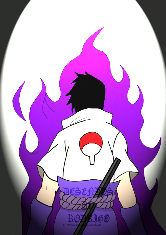 Desenho de sasuke uchiha pintado e colorido por Usuário não