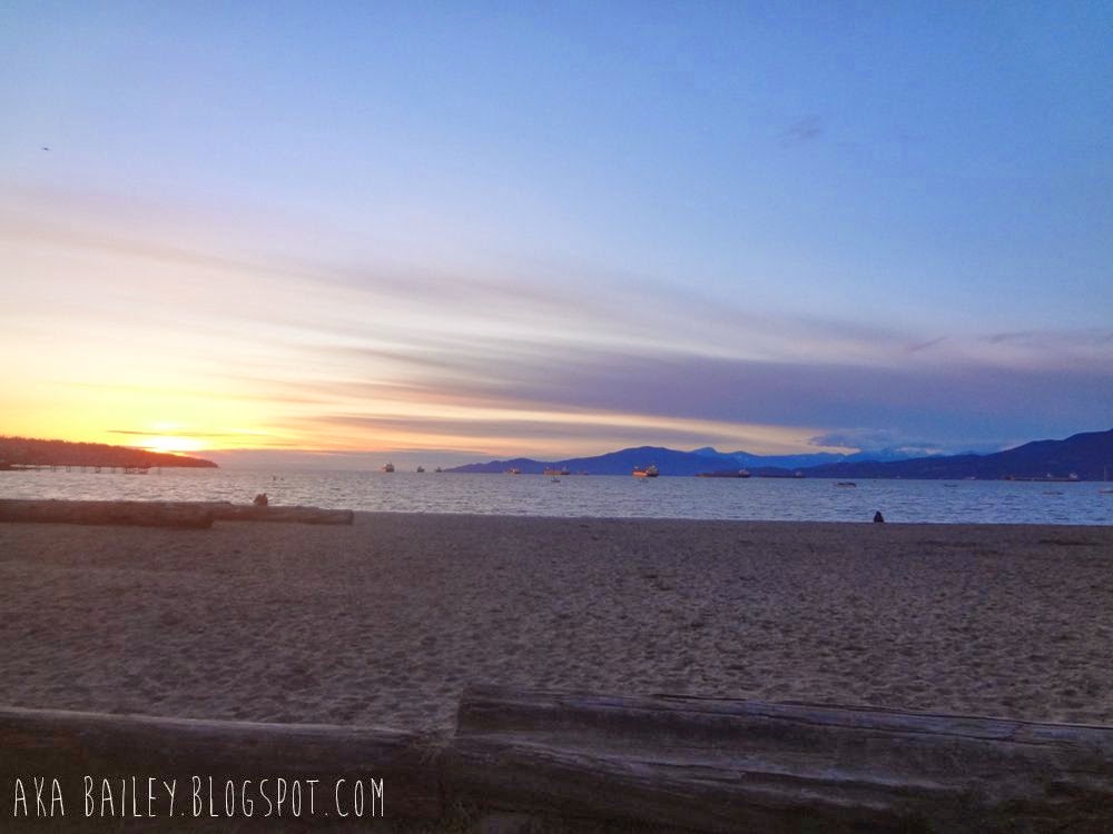 Sunset in English Bay in Vancouver