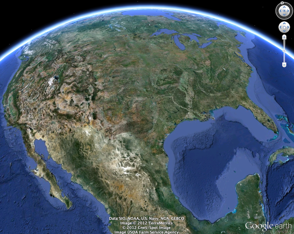 satellite earth view