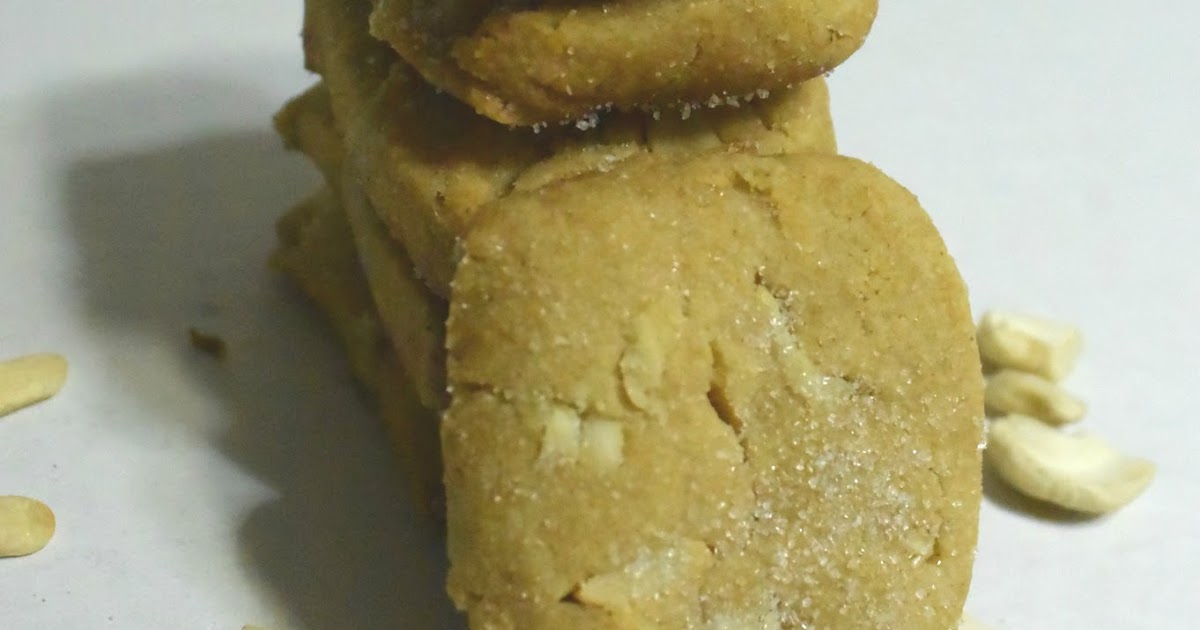 WholeWheat eggless Cashew nut cookies Eggless cookies recipe