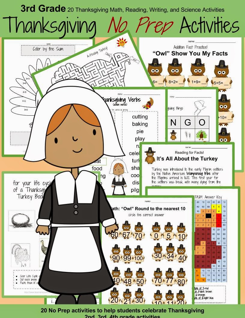 http://www.teacherspayteachers.com/Product/Thanksgiving-No-Prep-3rd-Grade-Math-Reading-and-Science-Activities-1524016