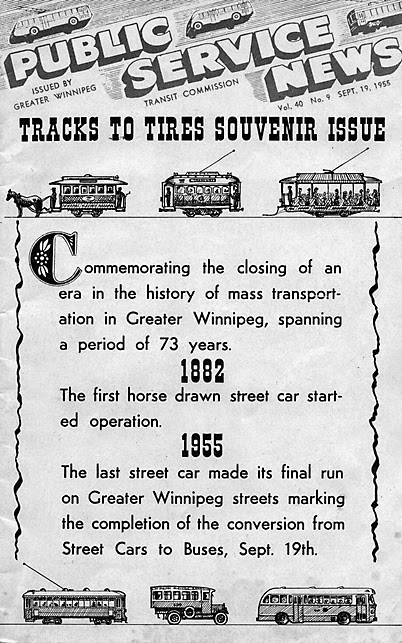 Featuring the various types of transit that have been used in Winnipeg Featuring the various types of transit that have been used in Winnipeg