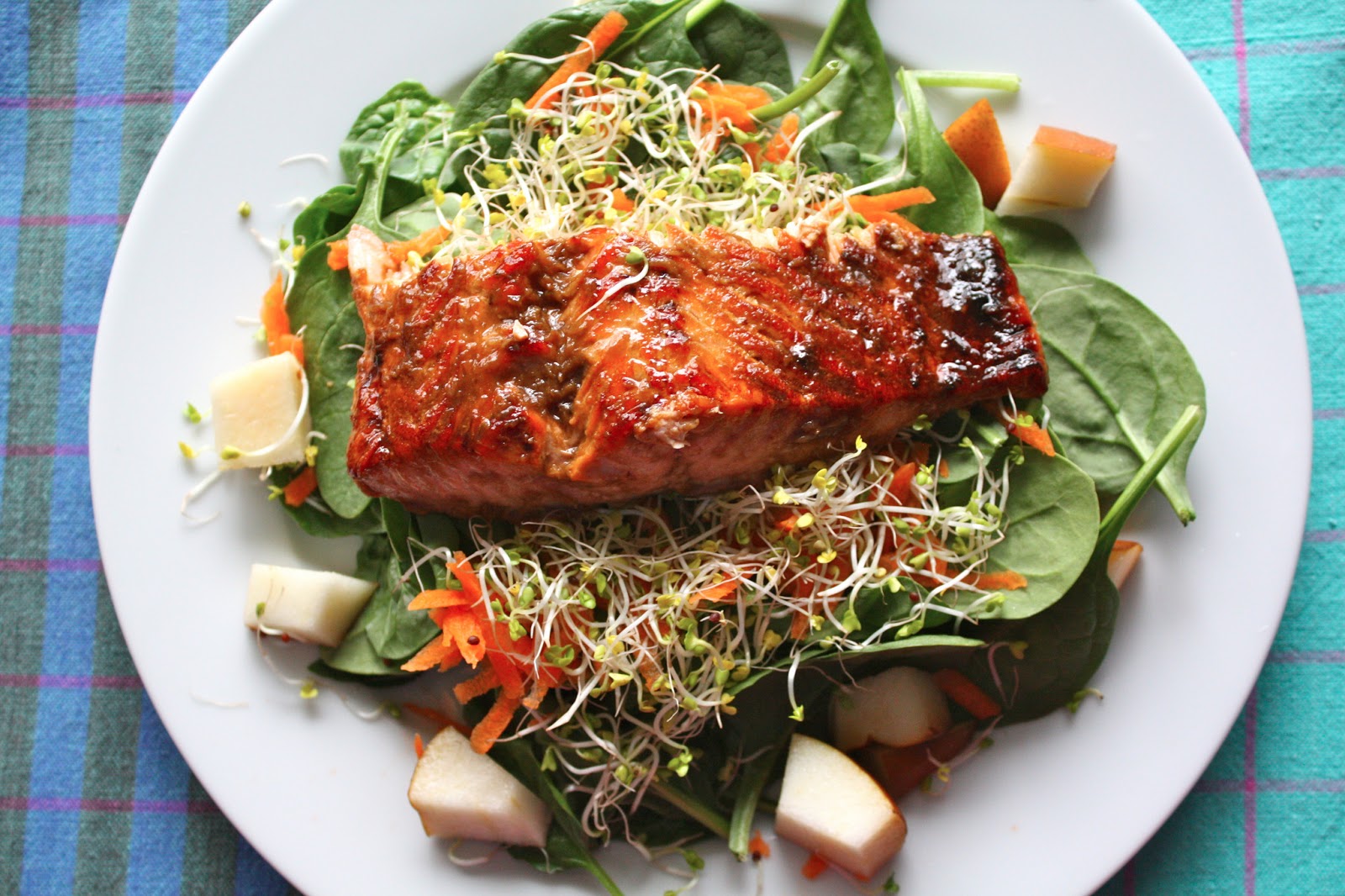 My Kitchen and Food Adventures MangoGlazed Salmon Salad