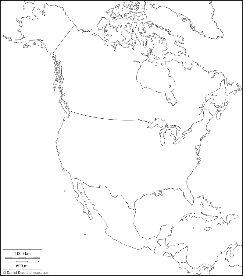 coloring map of north america