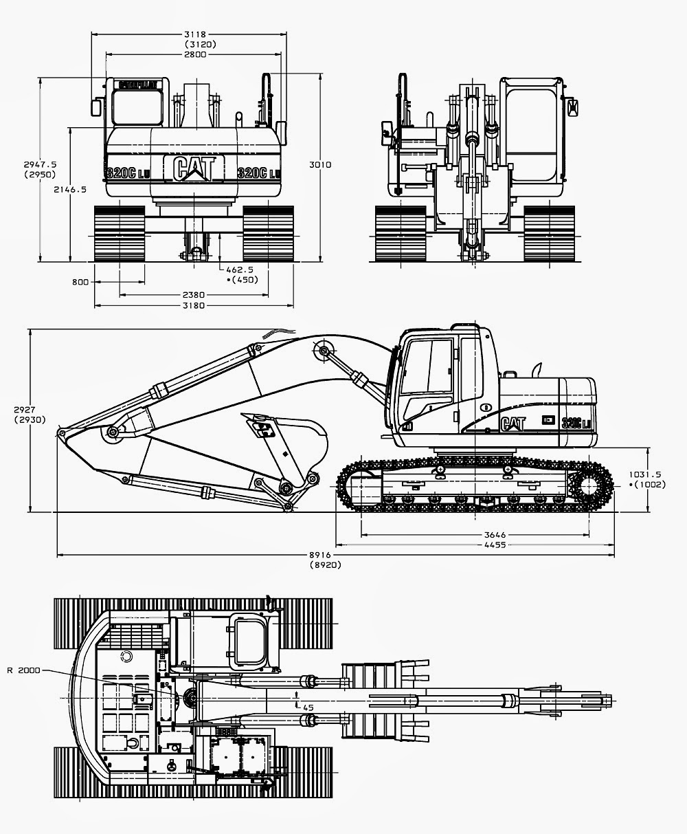 Classic Construction Models Iron Profile Cat 320C LU Excavator