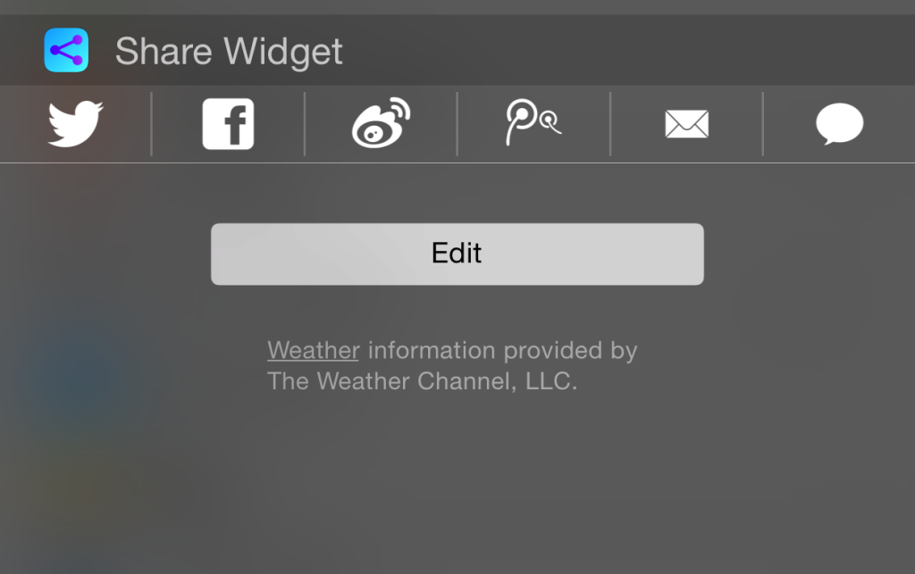 Share Widget For iOS 8: Add Sharing Options For Twitter, Facebook and more