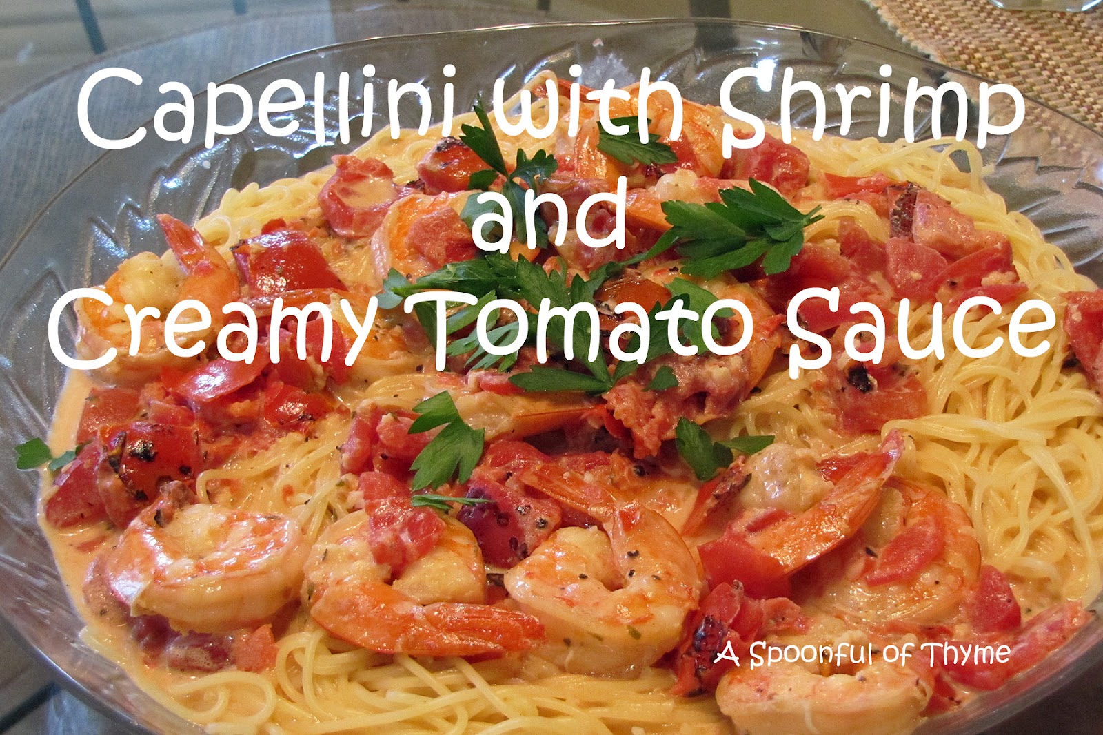 Capellini with Shrimp and Creamy Tomato Sauce