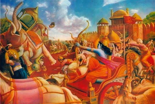 Battle between Krishna And Kamsa