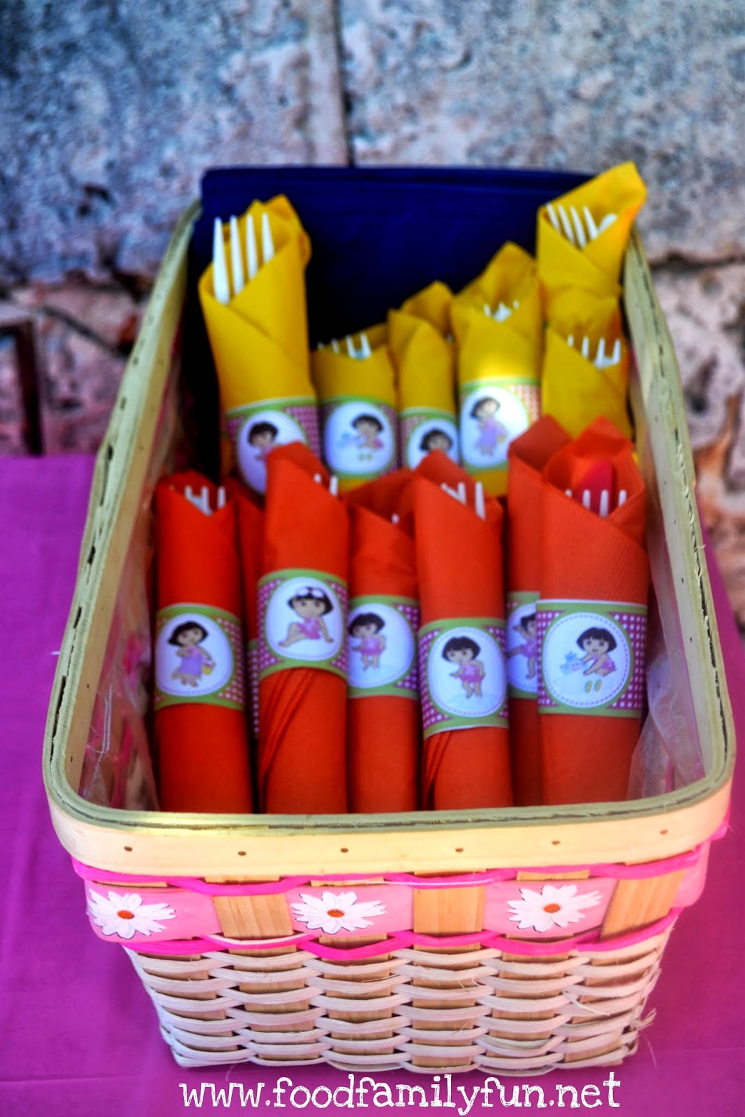 Two Simple Themed Items Made With The Printable Party Kit Napkin Rings And Personalised After Dinner Butter Mints Were