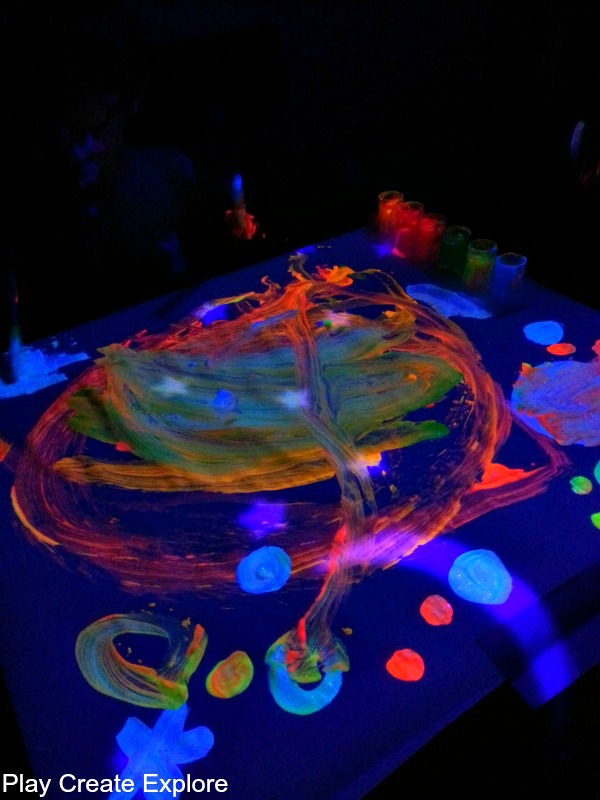 Play Create Explore Black Light Painting