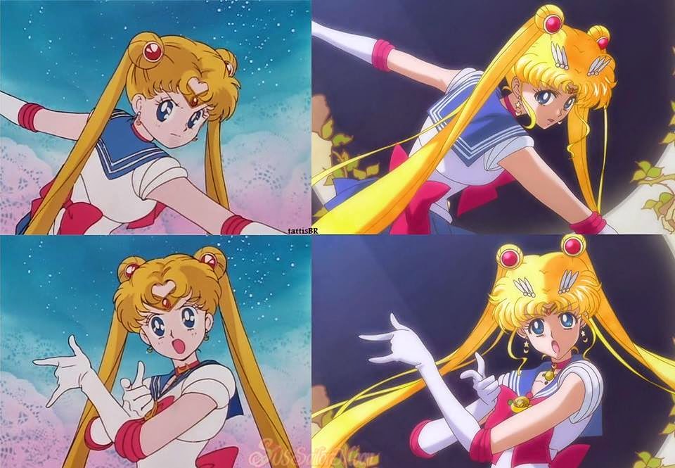 Comparación Manga-Animé Clásico-Animé Crystal Sailor+Moon+old+vs+new+-+Usagi