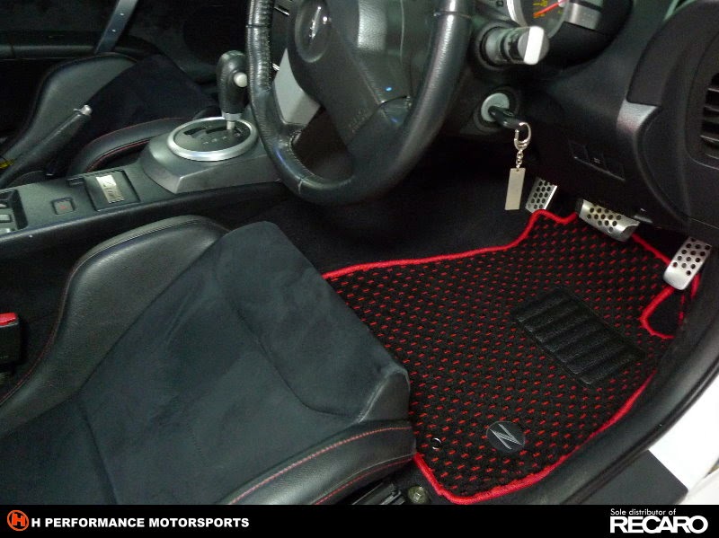 Premium Car Floor Mat Nissan Fairlady 350z Ratino Red With Red