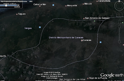 Mapa de CARACAS, capital de VENEZUELA, (google earth,vn) Mapa de CARACAS, capital de VENEZUELA, (google earth,vn)