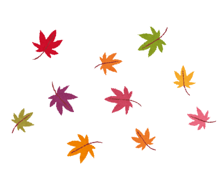 沢山のもみじ かわいい秋のイラスト 10月11月 紅葉 無料素材 Naver まとめ
