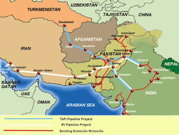 Pakistan Russia Gas Pipeline Map Pakistan Russia Gas Pipeline Map