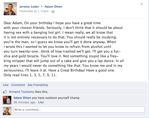 funny facebook birthday posts
