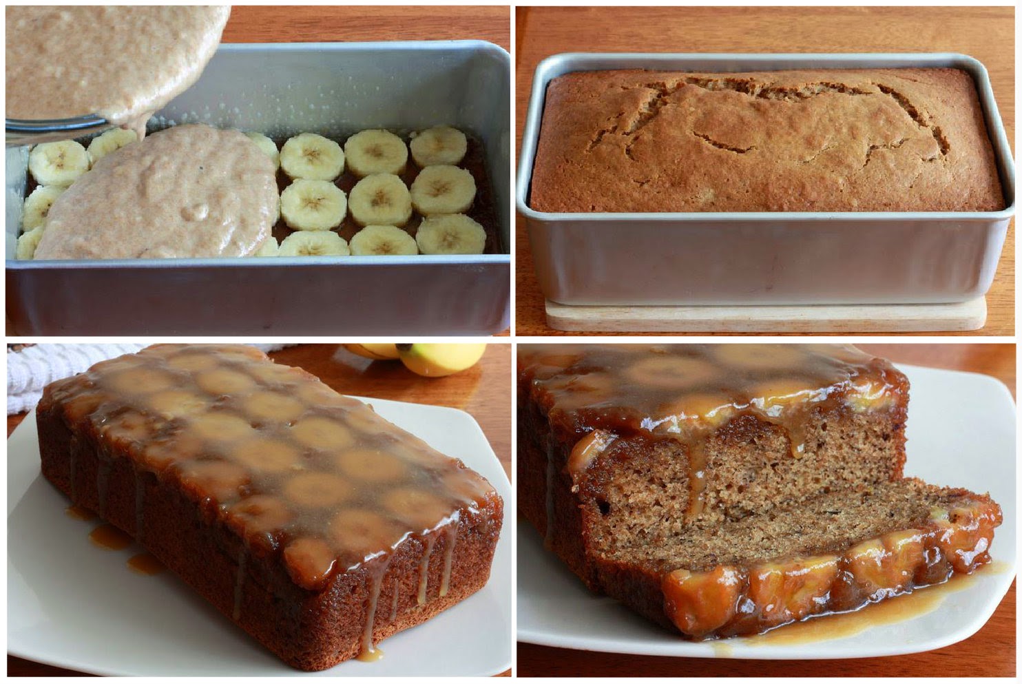 Caramel Banana Upside Down Bread DIY Craft Projects