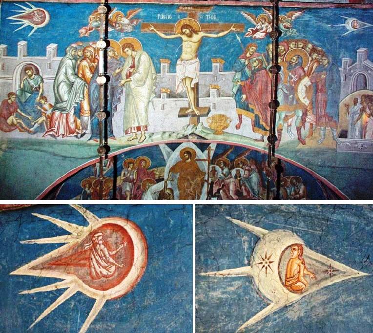 PLATÓN Y EL ALMA (¿EXTRATERRESTRES EN EL ARTE?) Fresco,+kosovo+1350