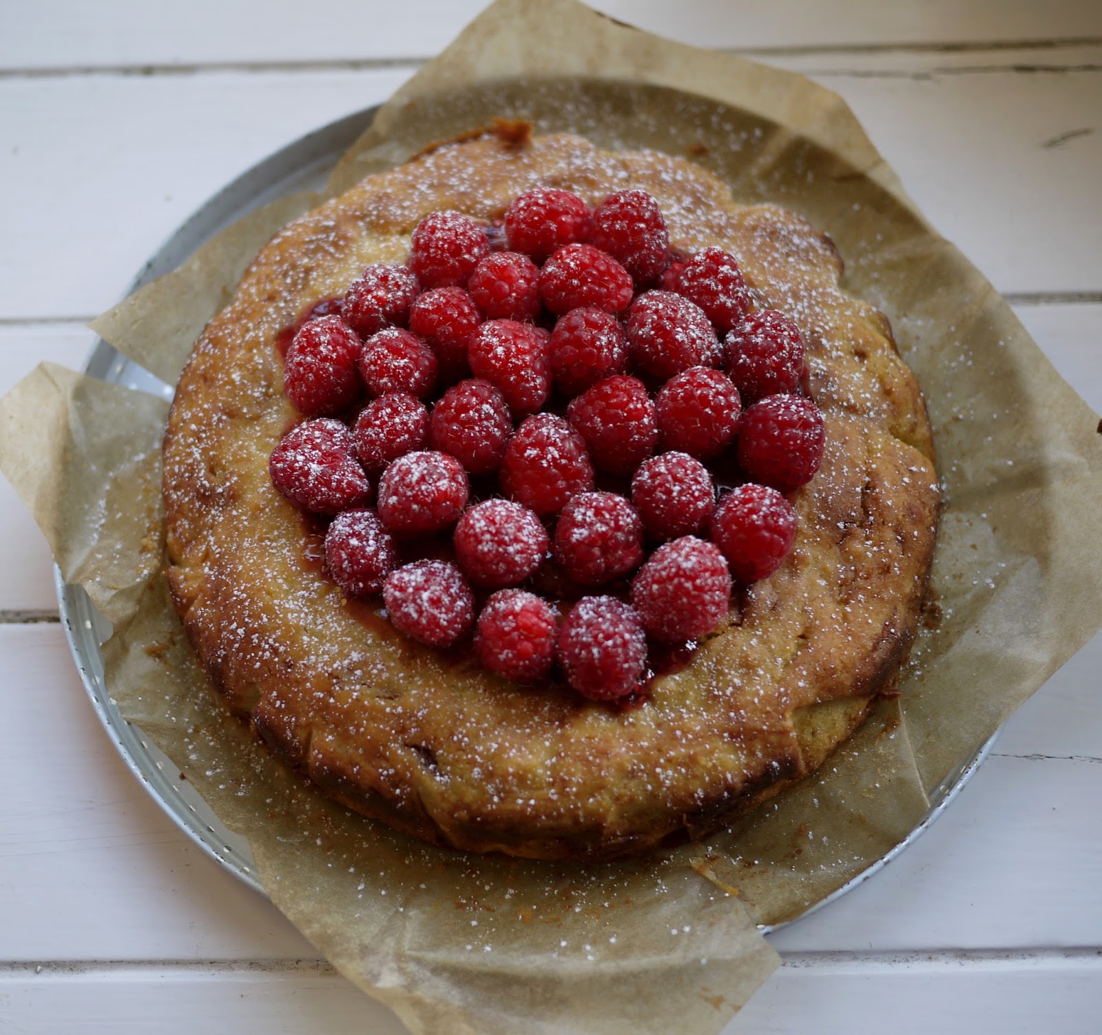 What Kate Baked...and baby! Olive Oil, Ricotta and Raspberry Cake