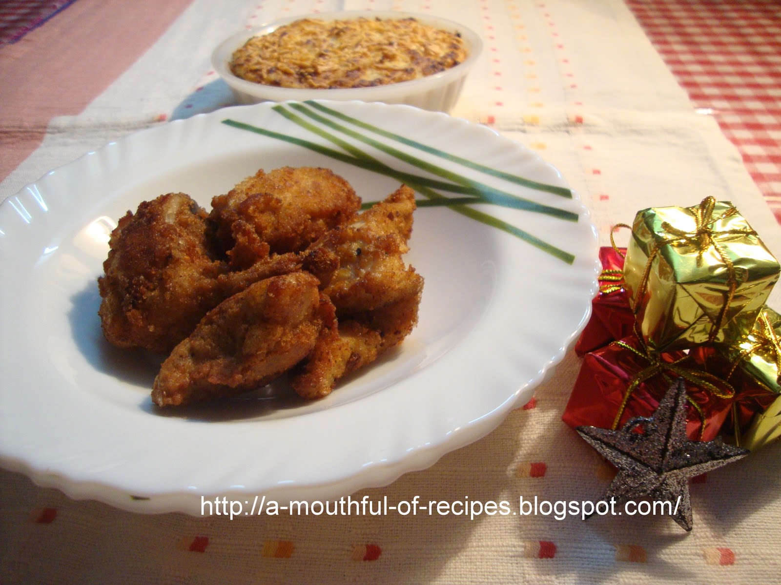 A Mouthful Of Recipes Deep fried Chicken Celebrating Christmas