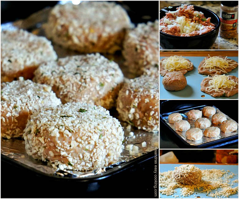 Cheese Stuffed Turkey Meatballs SANDRA'S EASY COOKING