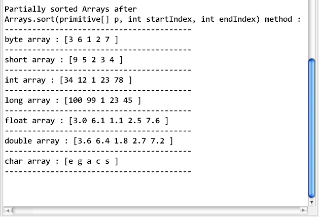 Sorting Program Java Using Array