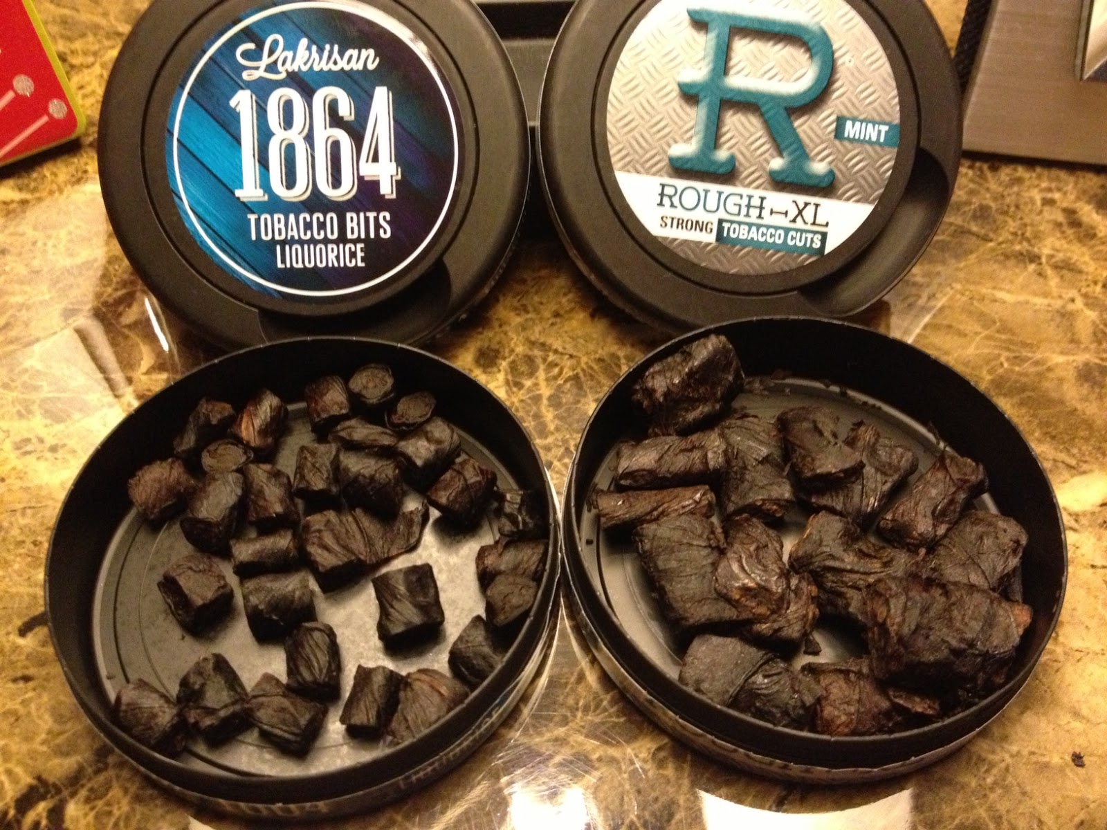 Rough XL Strong Tobacco Cuts & Lakrisan 1864 Liquorice Tobacco Bits.