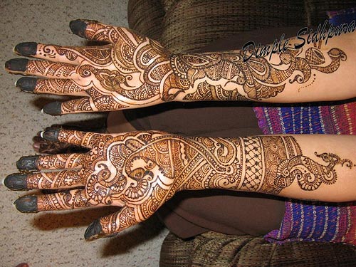 latest arabic henna designs 2011. Latest Fashion Mehndi Design -2011 Style
