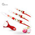 OX-607 4Pcs Flower Knife Set Oxone - Merah
