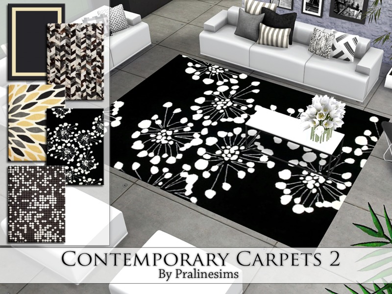 Sims 4 CC's The Best Rugs by Pralinesims