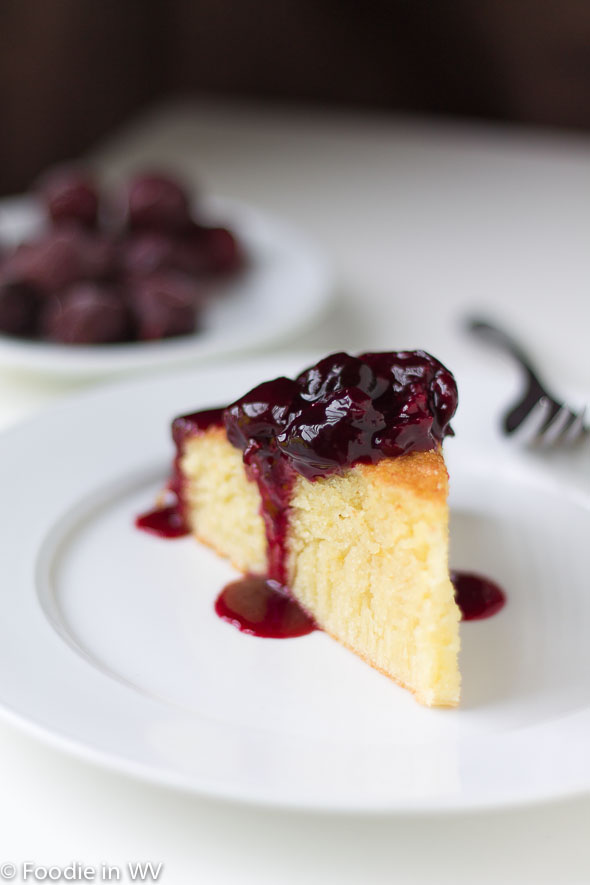 Olive Oil for Dessert? A Recipe for Olive Oil Cake with Cherry Topping