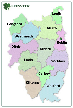 Leinster Map Of Ireland Leinster Map Regional City - Map Of Ireland City Regional Political