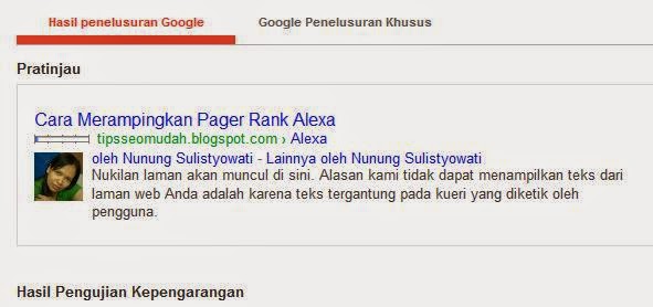 Hasil Pengujian Kepengarangan Hasil Pengujian Kepengarangan