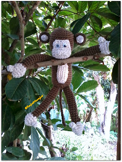 Crochet Amigurumi Monkey, Amigurumi Monyet, Boneka Monyet, Pola Rajut