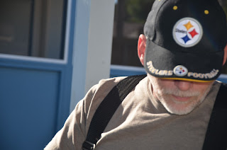 Man in a Steelers hat
