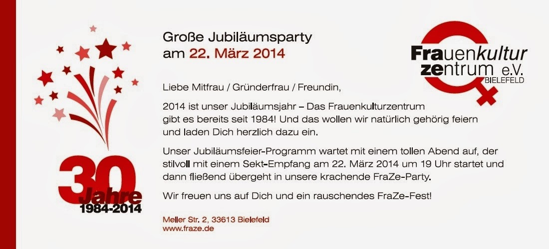 Frauenkulturzentrum Bielefeld e.V.: 30 Jahre